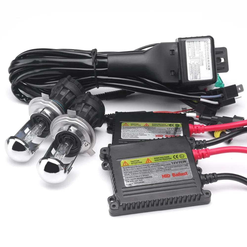 Биксеноновый комплект HID H4 10 комплектов 12 В 4300K 6000K 35W 5000K 8000K 10000K 12000K Hi Lo