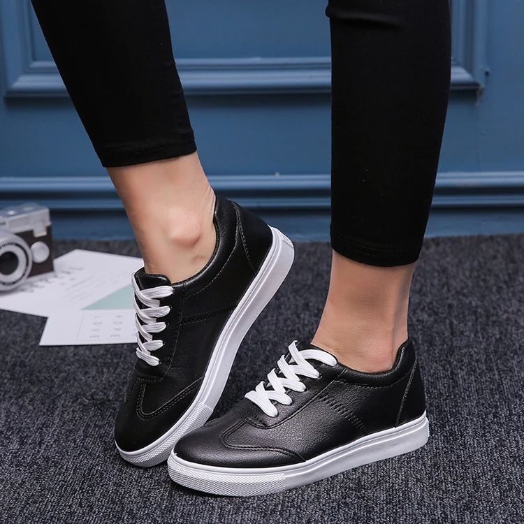2017 Women New Design Flat PU Shoes With Black White Yellow TZ-AB578336034M688-1 |