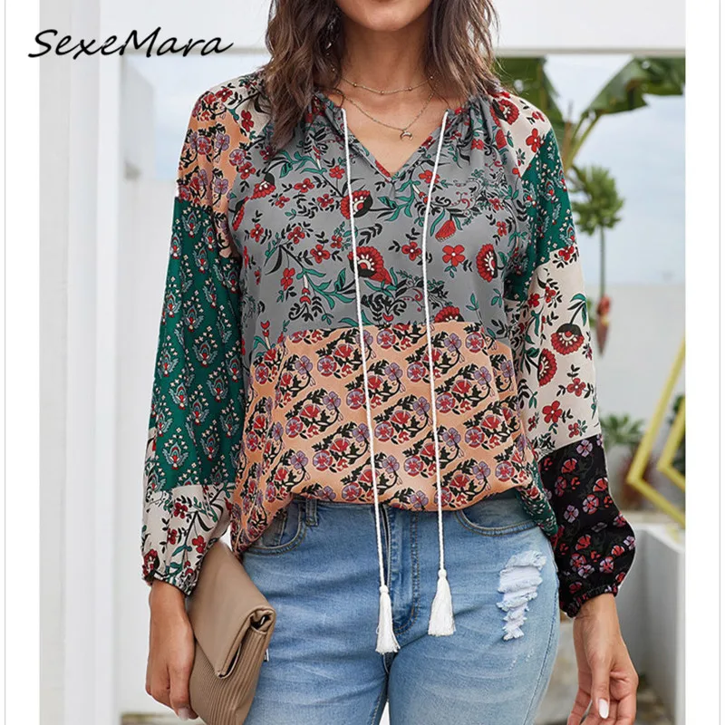 

Plus Size Women Shirt 2019 Summer T-shirt Chiffon Casual Sexy Top Korea Style Tops