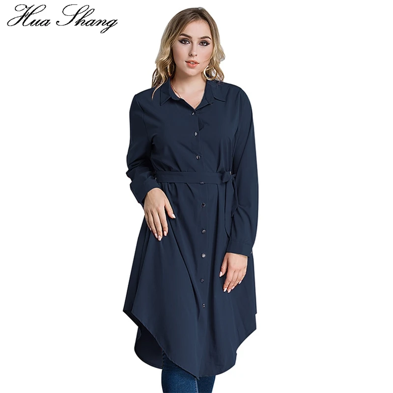 Однотонная длинная блуза размера плюс 4XL 5XL 6XL, Женская Осенняя Асимметричная Свободная блузка с длинным рукавом и поясом, блузы красного, черного и зеленого цвета