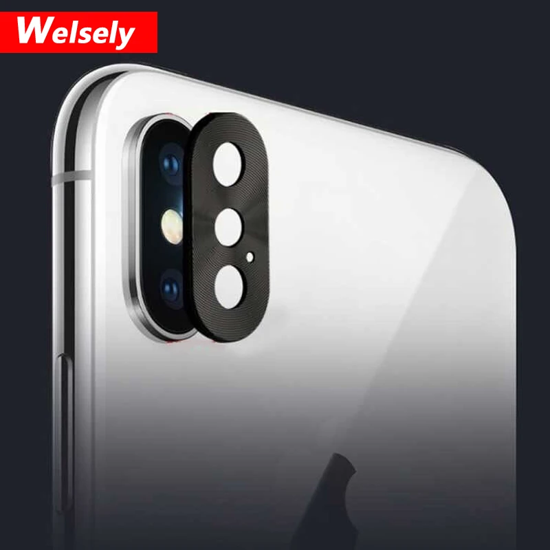 Welsely Rear Camera Back Lens Ring Protective Full Cover Protector Protection for iPhone X Xs MAX XR 7 8 Plus Metal Case Luxury | Мобильные