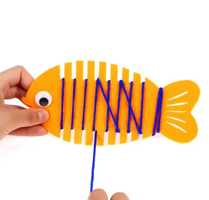 Детский сад обернутый Threading Wear Line Fish ручная Игра Головоломка Развивающие Игрушки