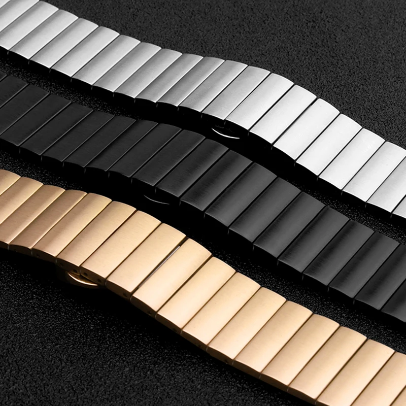 

18mm stainless steel band For Huawei watch 1/ Lenovo watch 9 replacement strap Metal Watch Band Link Bracelet Watchband