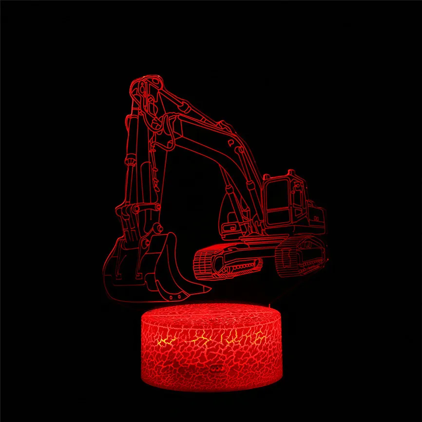 3D лампа иллюзии 7 цветов сенсорный выключатель светодиодный USB ночник светильник