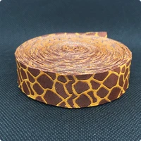 zerzeemooy hot new wholesale 78 22mm wide giraffe pattern style woven jacquard ribbon dog chain accessories 10yardslot