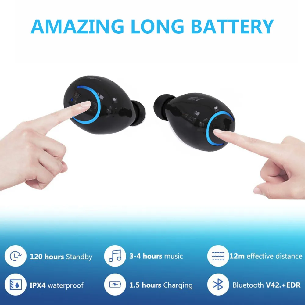 Leegoal Q18 TWS Wireless Bluetooth Earphone Earbuds Headset HiFi Bass with Mic Charging Box Earphones For IOS Android | Электроника