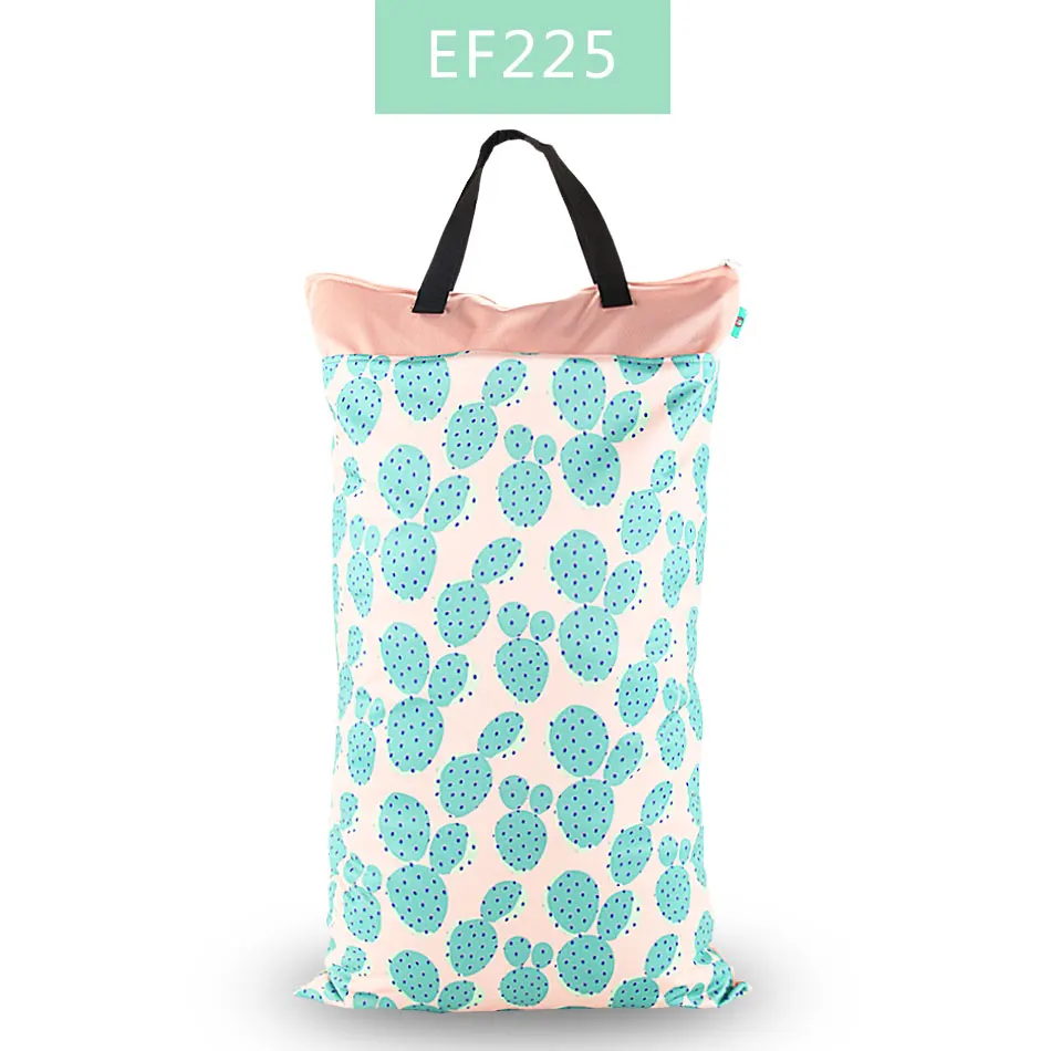 EF225 Elinfant 1 шт. большой висящий влажный/сухой мешок для тканевых подгузников, вкладышей, подгузников, белья с двумя молниями водонепроницаемый мешок для подгузников - Цвет: EF225