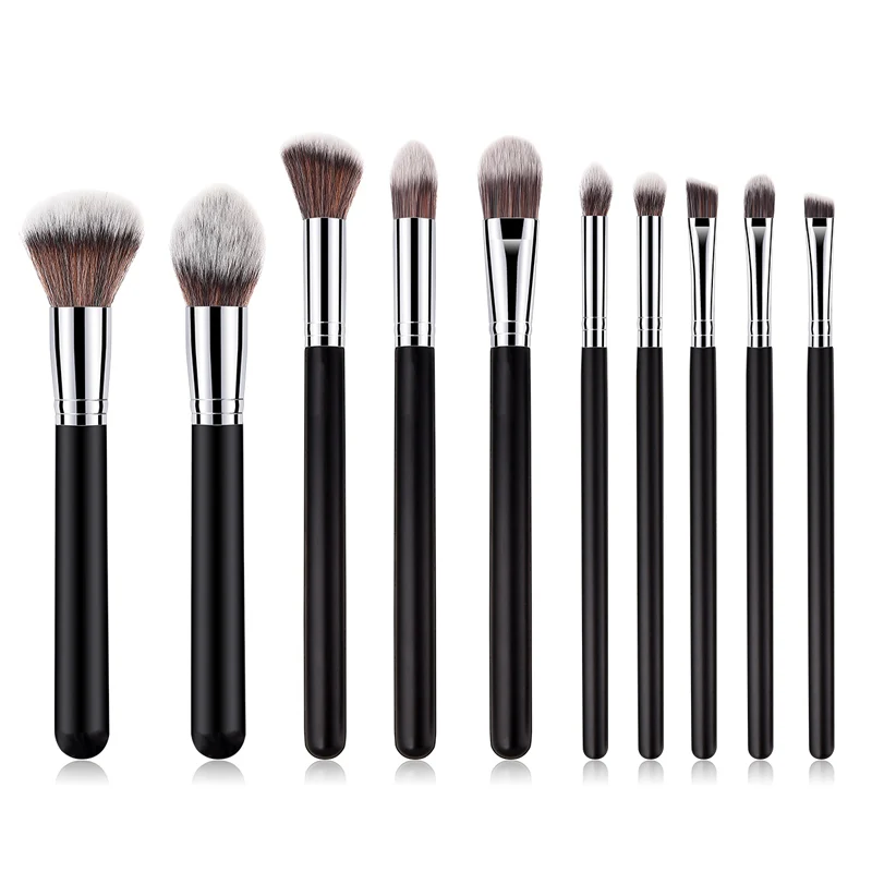 10pcs 1/10 шт. Для женщин кисти для макияжа кисть для теней для век Румяна Пудра для лица Уход за лицом Косметика Щетки - Handle Color: 10pcs
