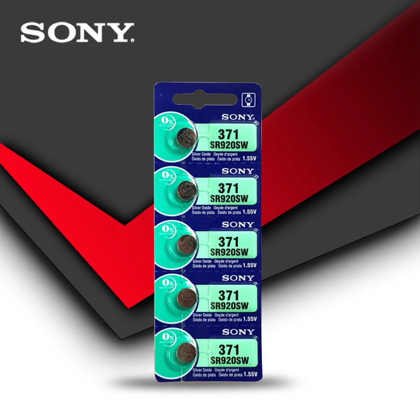 3 шт. sony 371 SR920SW 920 1,55 в часы батарея SR920SW 371 Кнопка монетница Сделано в Японии