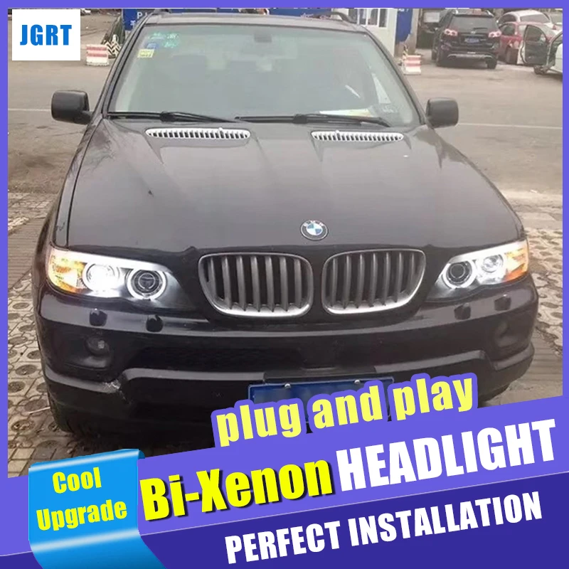 Новый автомобильный стайлинг для BMW X5 E53 фары 2004-2006 фара авто светодиодный DRL