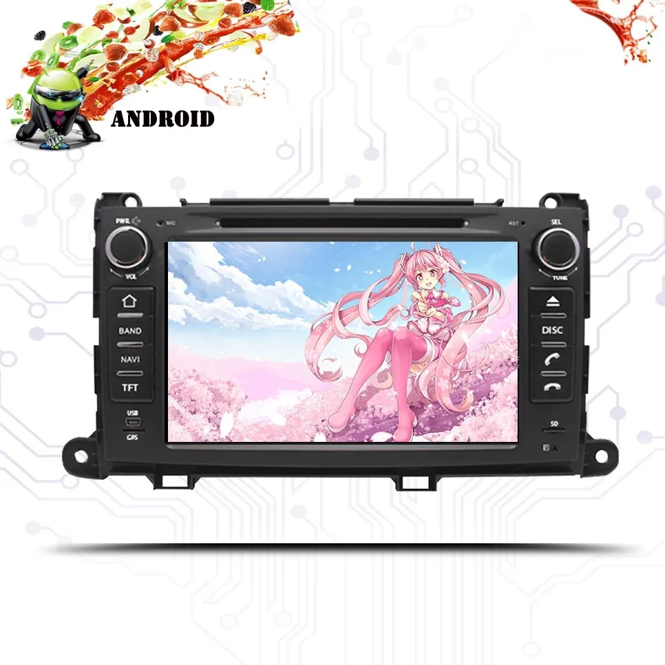 2 din 8 ''Ram 4GB android 9 0 Автомобильный мультимедийный Авторадио dvd для Toyota Sienna XL30 2013