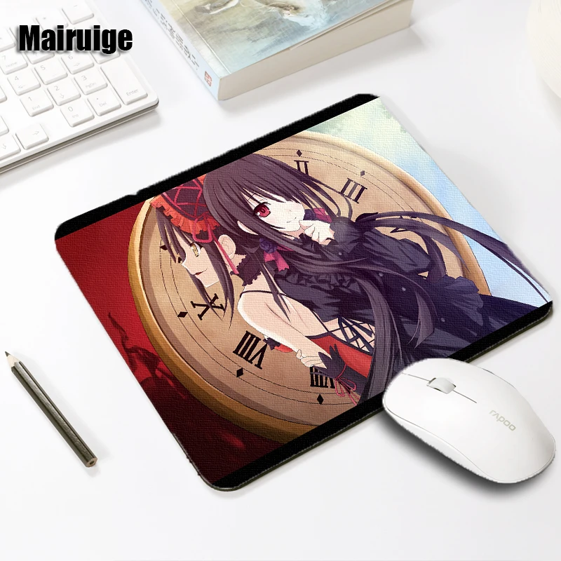 Mairuige живой коврик для мыши аниме милая девушка Tokisaki Kurumi и Yoshino шаблон Padmouse Pc