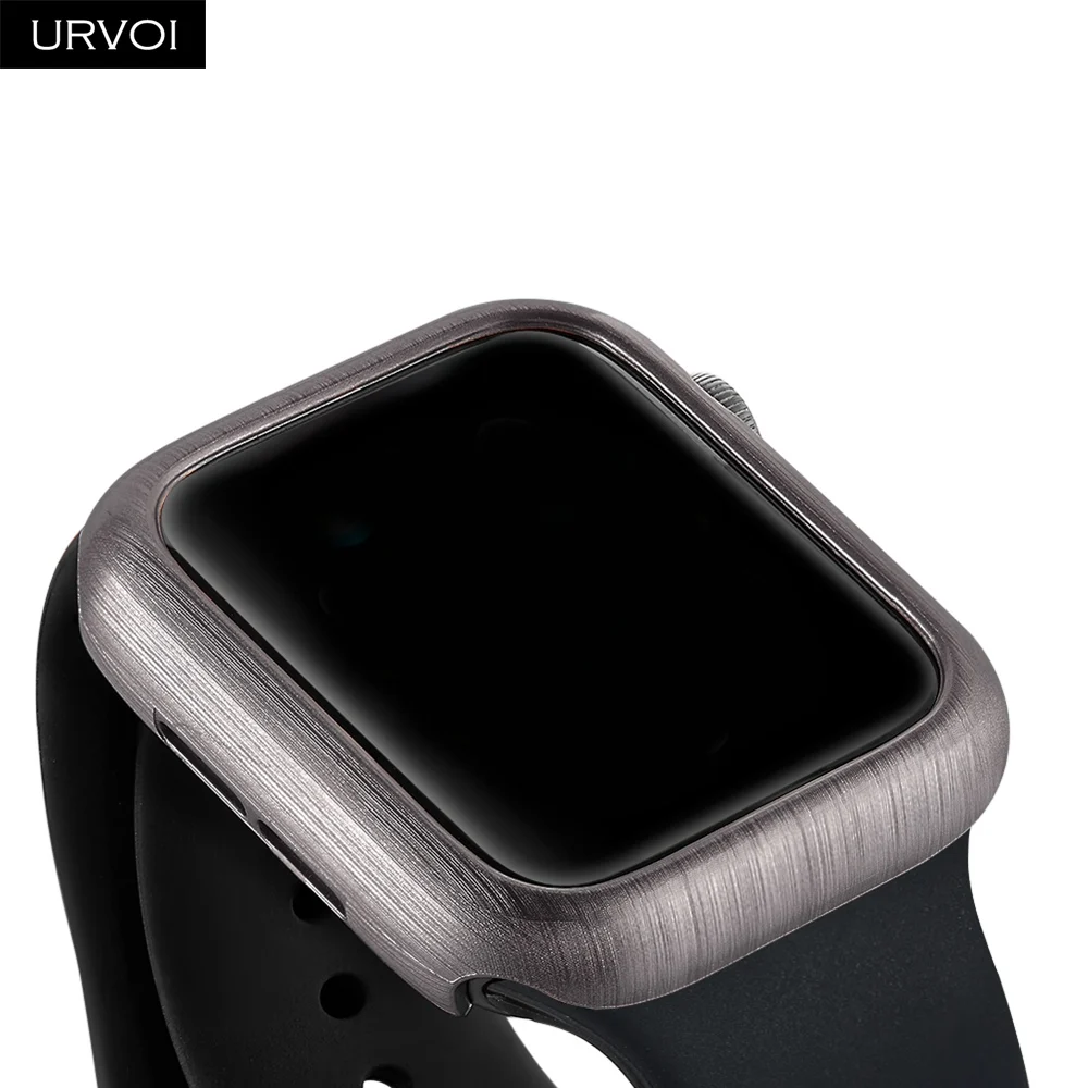 Пластиковый чехол URVOI для Apple Watch series 6 5 4 3 2 Ультратонкий бампер с жесткой рамкой и