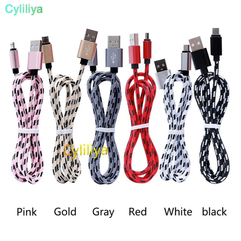 10 шт. нейлоновый Micro 5pin USB кабель для быстрой зарядки мобильный телефон
