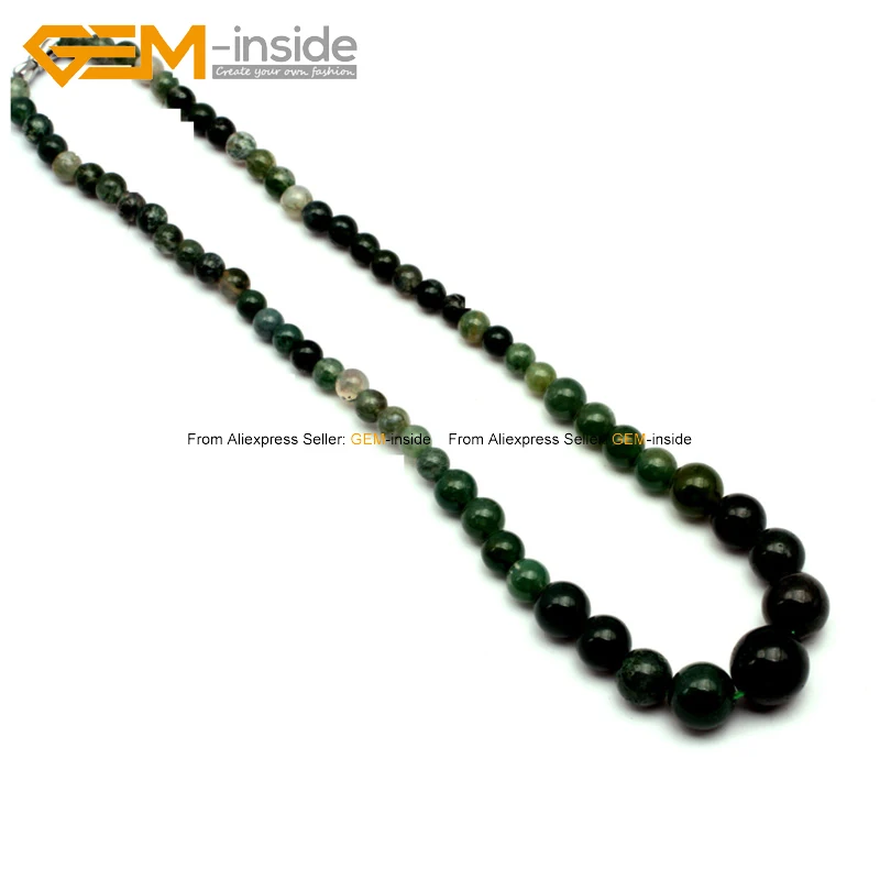 Круглые бусины в форме нефрита 6 14 мм 15 дюймов|moss agate beads|beads for jewelry makingagate beads |