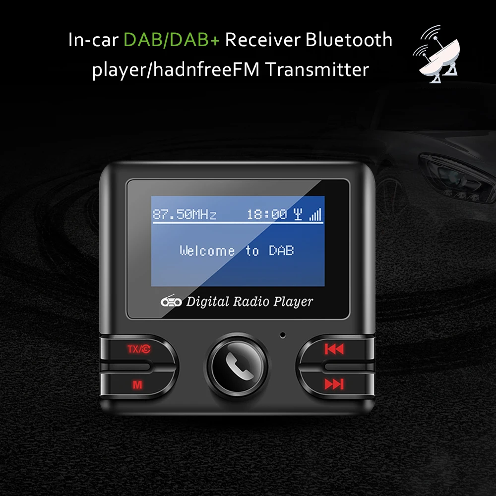 Bluetooth автомобильный комплект музыкальный плеер fm-передатчик модулятор DAB приемник двойной USB Автомобильное зарядное устройство Поддержка TF карта антенна автомобильное зарядное устройство