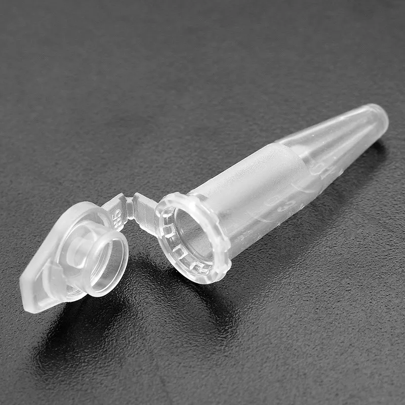 

Kicute 100pcs Centrifuge Test Tube 0.5mL Clear Polypropylene Graduated Test Tubes Vial Snap Cap Laboratory Sample Supplies