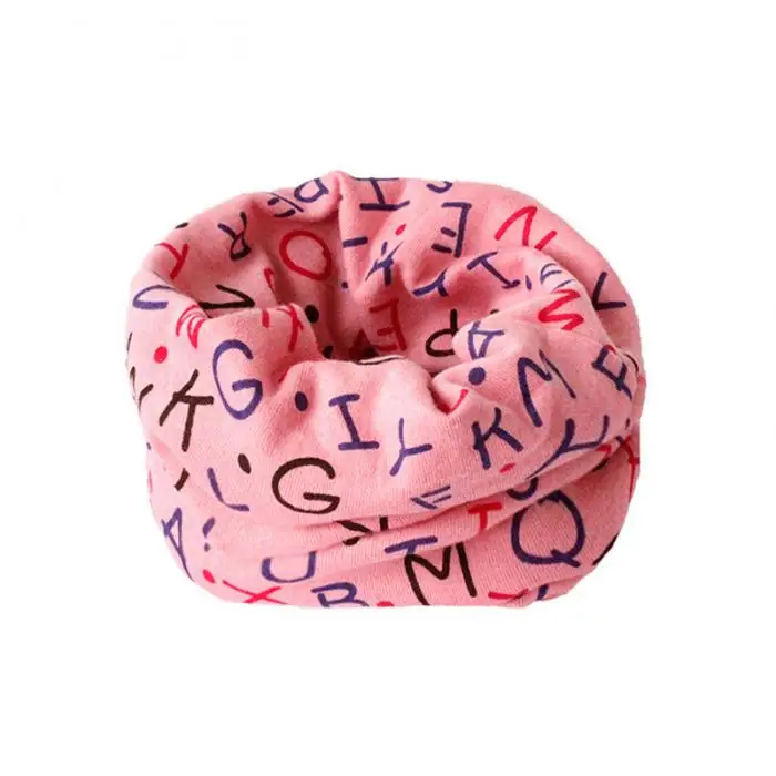 Hot Selling Children Warm Cotton Scarf Shawl Winter Cartoon Print Pattern Comfortable Scarf-B5