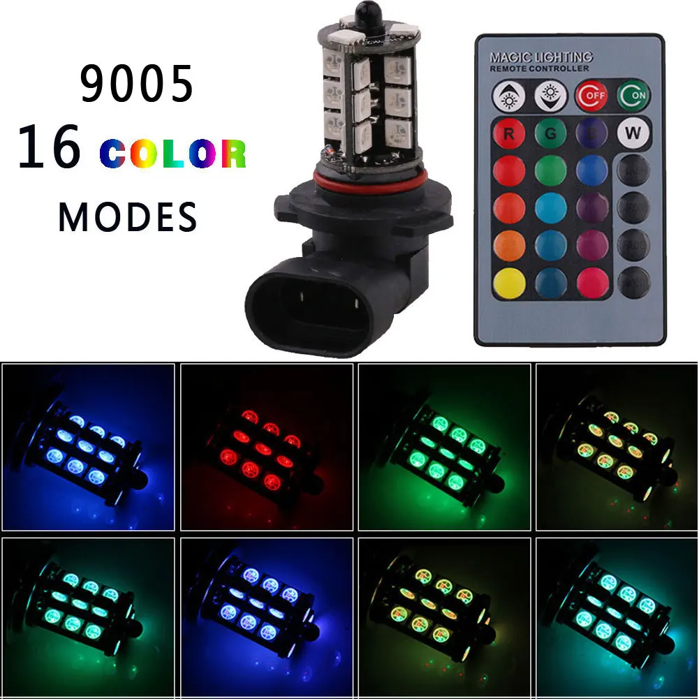 RGB беспроводной 27 Led SMD 5050 Светодиодные лампы для противотуманных фар дневные