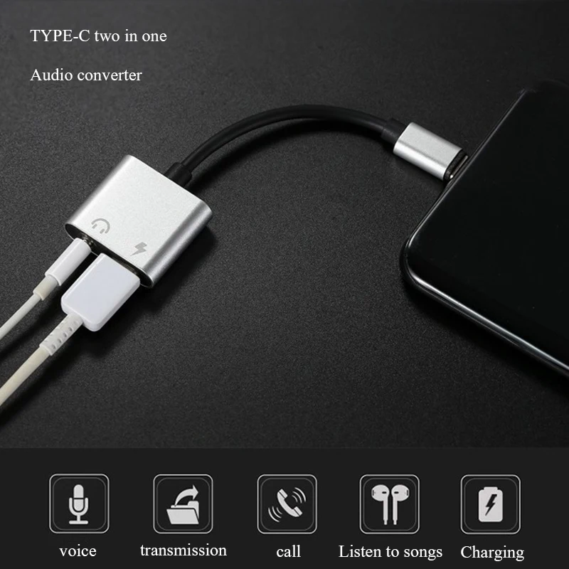 Адаптер для наушников Cherie Type C USB на 3 5 мм кабель Huawei Xiaomi Samsung AUX конвертер зарядки