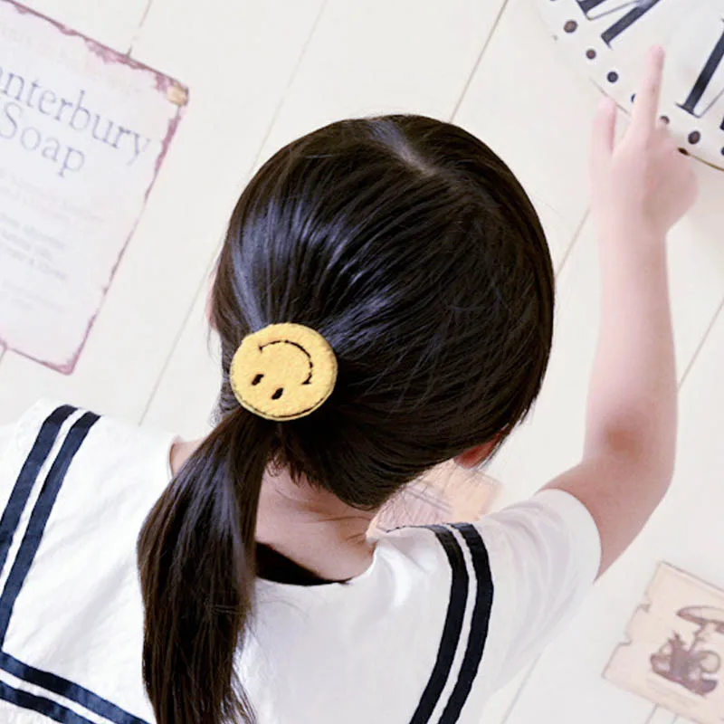 Резинка для волос с милой смайликой эластичная резинка повязка на голову из