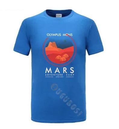 Olympus с рисунком персонажа мультфильма &quotзанимают Mars Приключения SpaceX футболки
