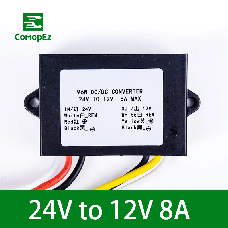 24V to 12V 8A 24 В до 12 В 3A 5A 8A 10A 12A Вт конвертер постоянного/переменного тока, 120W понижающий Напряжение Регулятор 24 вольт постоянного тока 12 вольт понижающий модуль для грузовых автомобилей по ограничению на использование опасных материалов в производстве - Цвет: 24V to 12V 8A