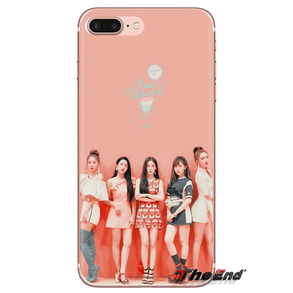 Прозрачные мягкие чехлы для iPod Touch Apple iPhone 4 4S 5 5S SE 5C 6 6S 7 8 X XR XS Plus MAX Red Velvet Kpop Girl |