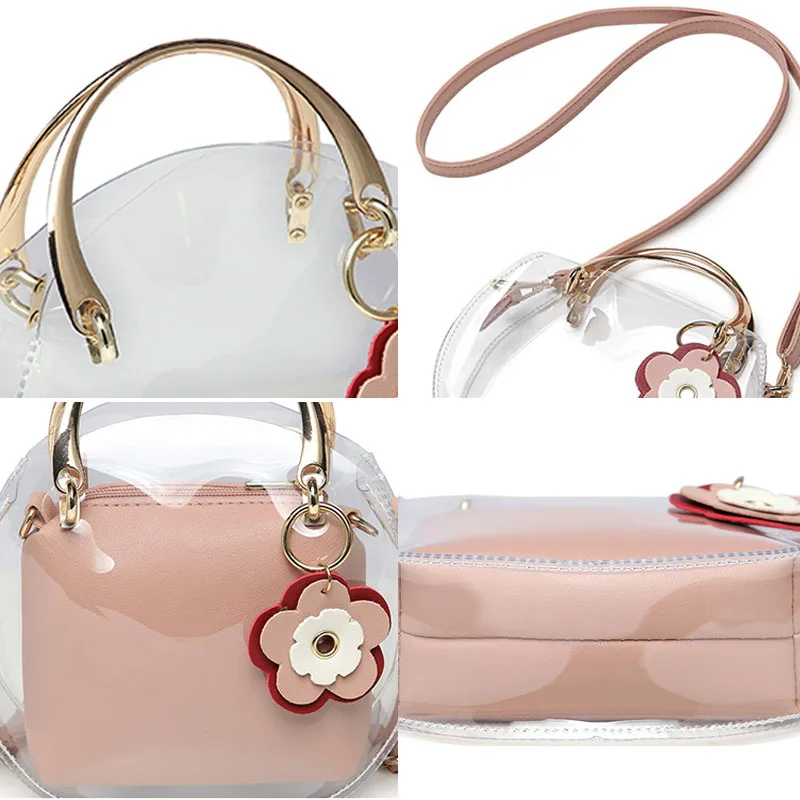 

CASMOR Brand Designer Luxury Jelly Clear Transparent Bags for Women Fashion Circular Bag PVC Female Shoulder Crossbody Bags
