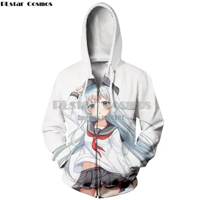 PLstar Космос толстовки аниме Re Zero Rem 3D принт толстовка с капюшоном на молнии милый стиль Толстовка для женщин/мужчин плюс размеры S-5XL - Цвет: 4