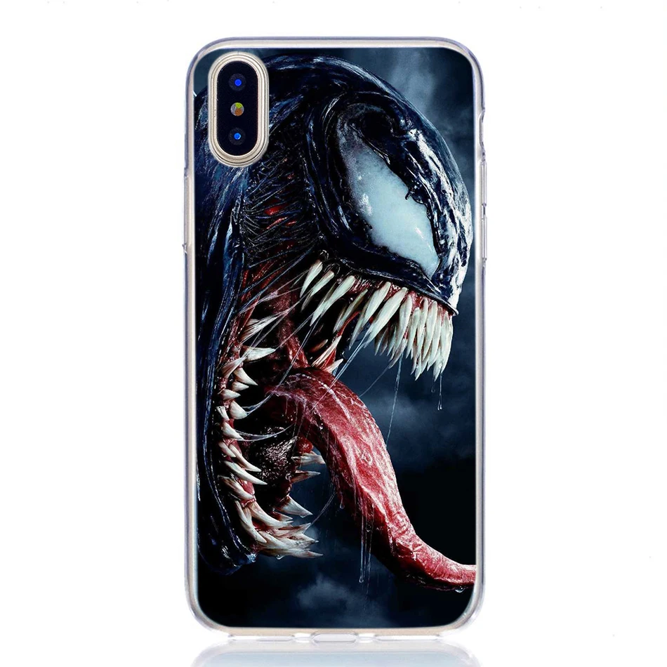Классный чехол для iphone x xs max xr 7 8 6s 6 plus силиконовый с мультяшным venom avenger