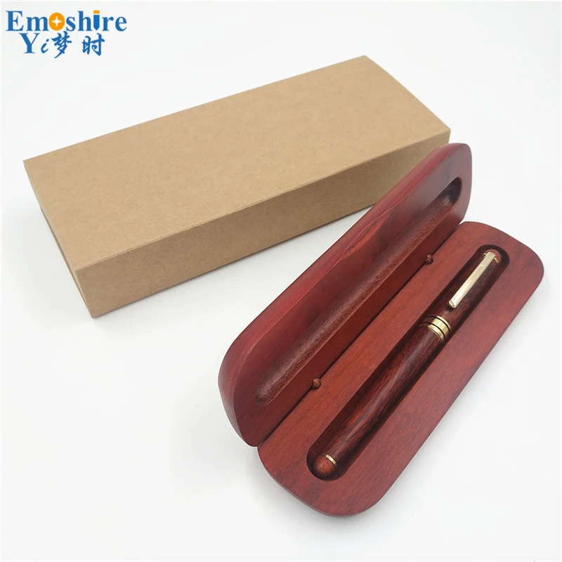 

School Office Fountain Pen Classic Wood Fountain Pen for Writing Supplies Top Quality Wooden Pencil Case Penna Stilografica p116