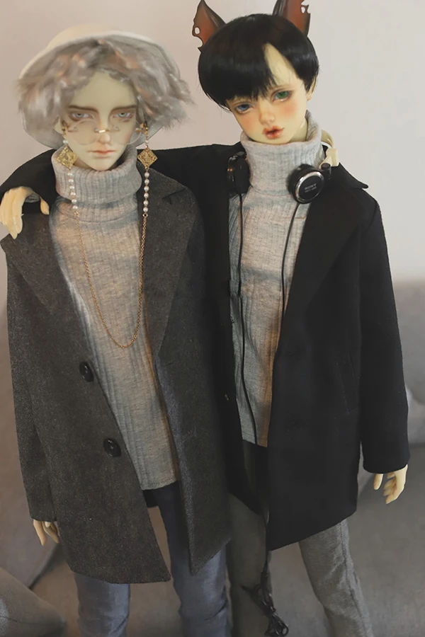 Кукольное пальто BJD плотное классическое шерстяное подходит для куклы 1/4 1/3 Uncle
