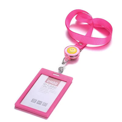 pink vertical Широкий выбор 54*85 мм карамельный цвет выдвижная бейдж катушка для лыж Пасс идентификатор автобуса идентификационная карта чехол держатель офисные принадлежности - Цвет: pink vertical
