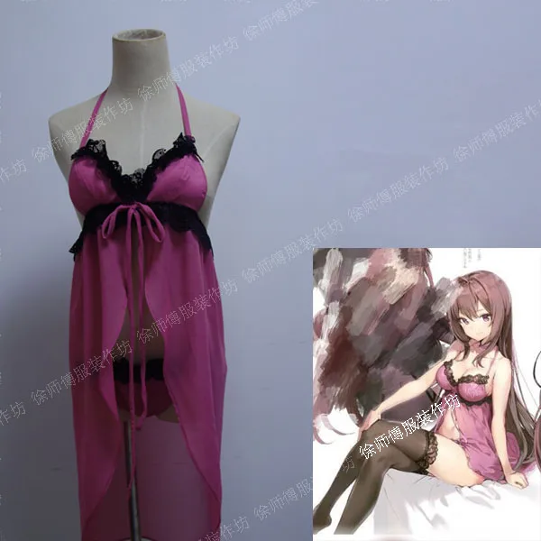 

Fate Grand/Order Scathach cosplay Пижамный костюм на заказ/размер платье женская летняя пикантная ночная рубашка