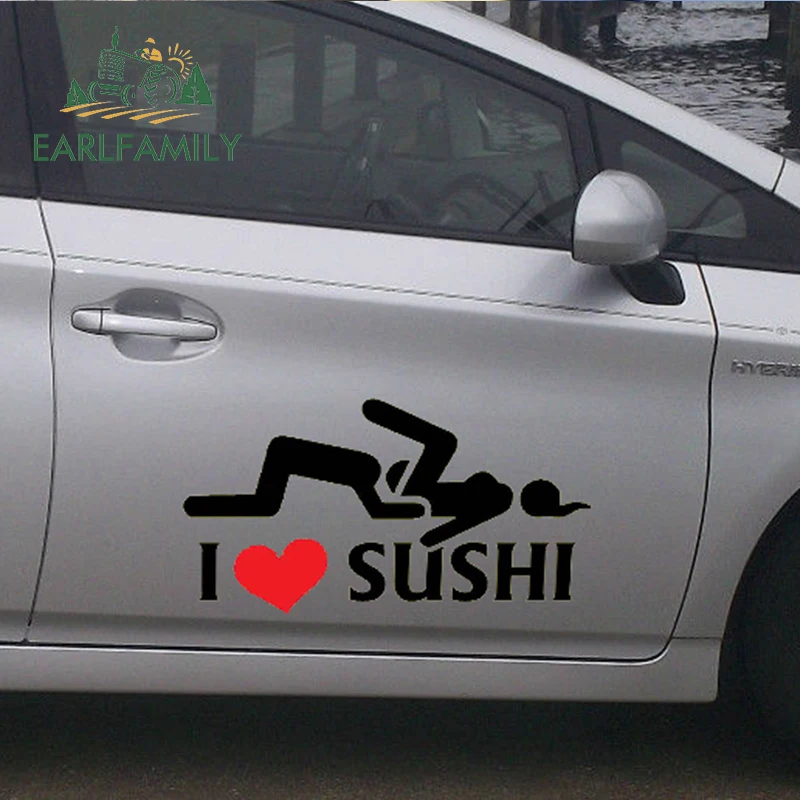 EARLFAMILY 84 см x 42 2x I Love суши (по одному с каждой стороны) Автомобильная наклейка на