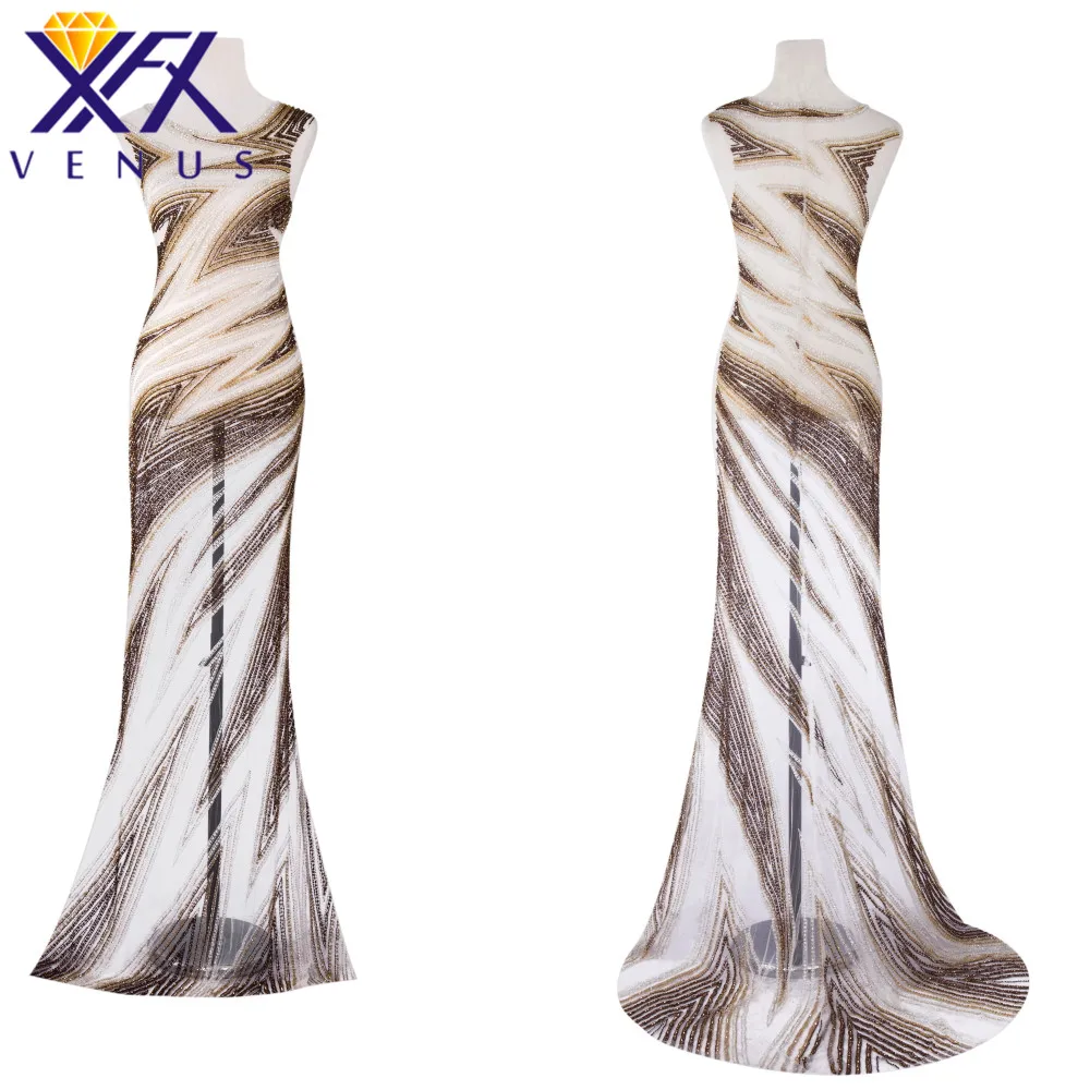 XFX Венера 1 комплект ручная работа кристалл свадьба длинные патчи аппликация