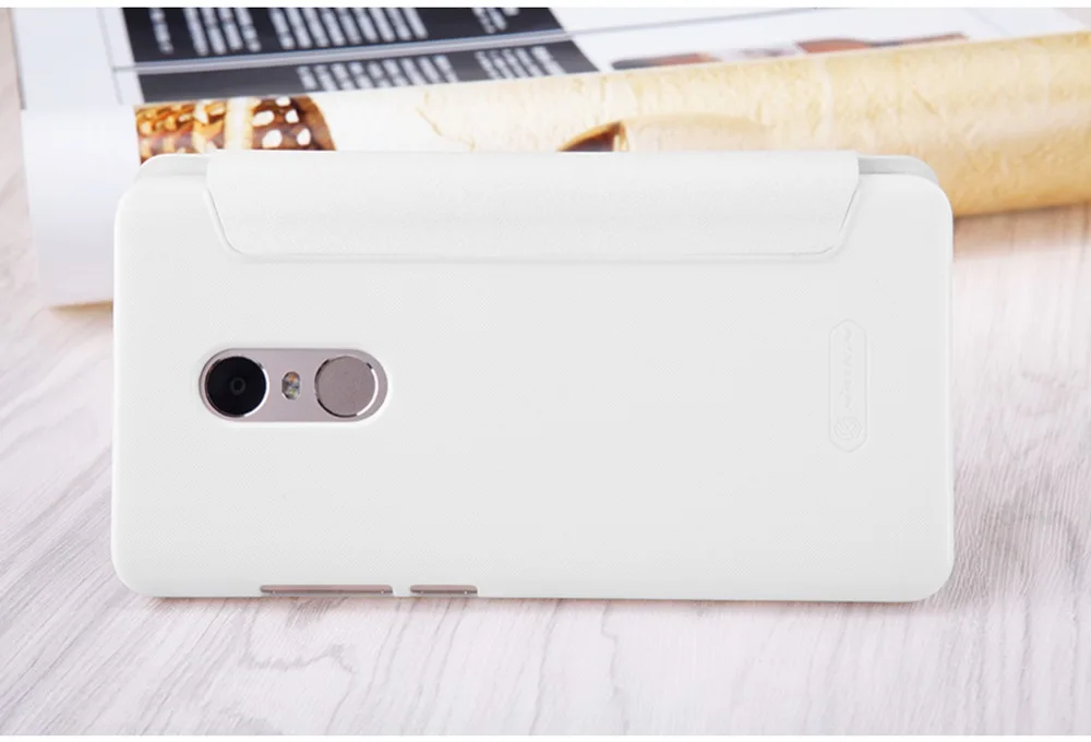 Для Xiaomi Redmi note 4 чехол Nillkin, блестящий кожаный чехол с окошком, с Умной функцией сна, для note 4, 5,5 дюйма