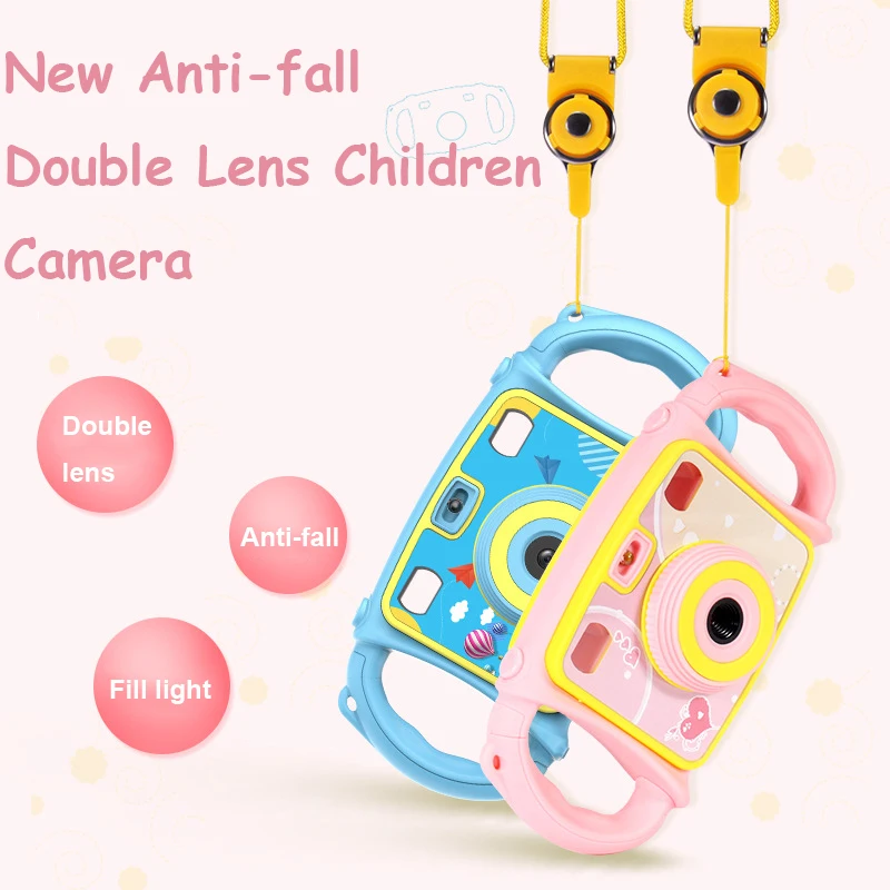 HD детская мини цифровая камера водонепроницаемая двойная линза 32G ЖК-экран
