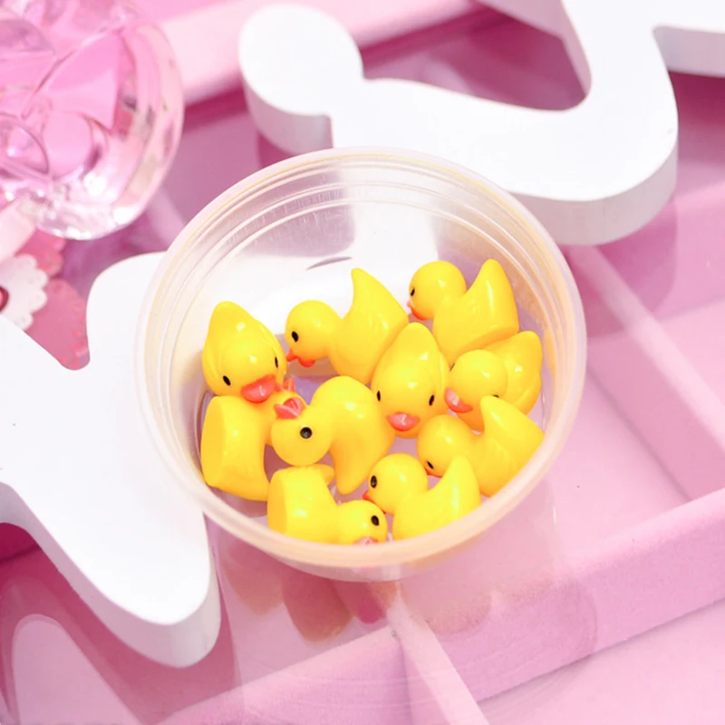 Happy Monkey Новый 5/10 шт./кор. Slime DIY аксессуары игрушки Резиновая Утка пушистые