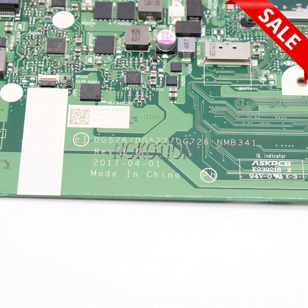 NOKOTION DG526 DG527 DG726 NMB341 NMB-341 основная плата для lenovo IdeaPad 320-15ABR материнская плата для ноутбука A10-9600P процессор полностью протестирован