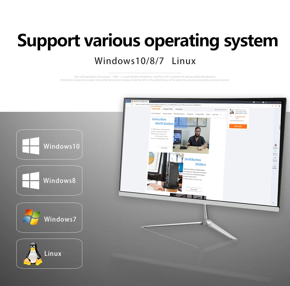 Без вентилятора AMD A6 1450 Quad-core мини-ПК с системой Windows Win10 Linux игровой компьютер WI-FI HDMI HTPC DDR3L 8G Оперативная память 256G SSD Desktop Minipc