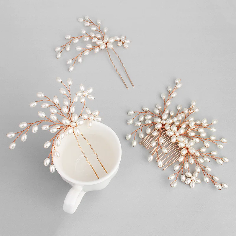 Свадебная Заколка гребень для волос с жемчугом и жемчугом|bridal headpiece|hair pin setwedding hair