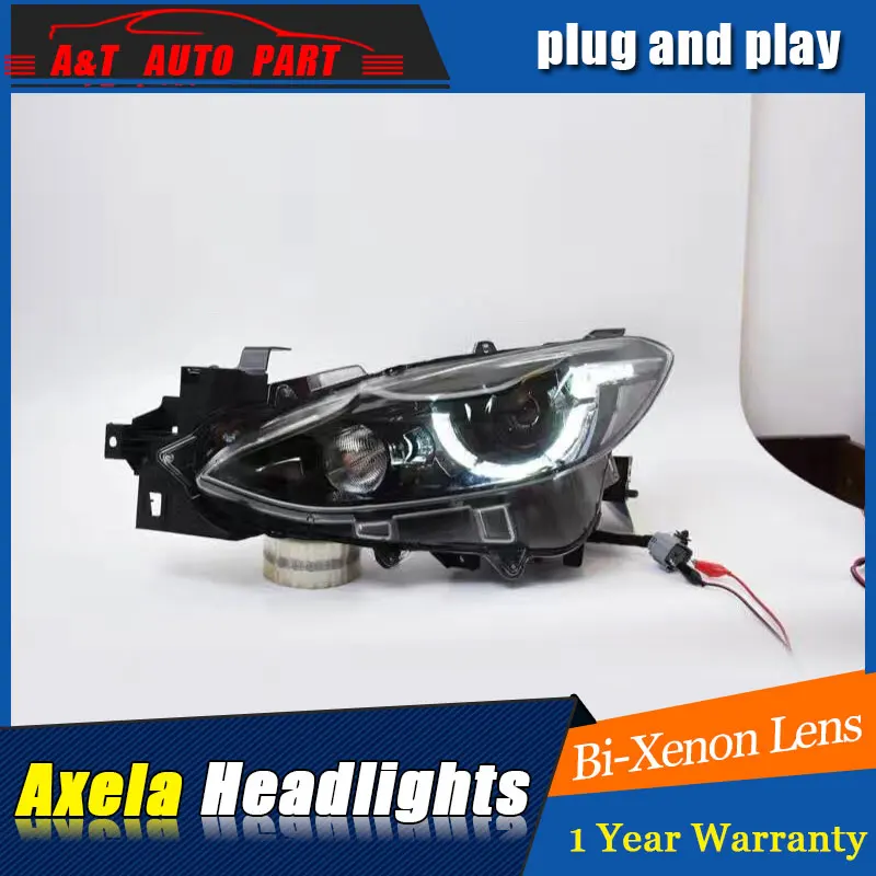 

Auto Part Style LED Head Lamp for Mazda 3 led headlights 2014-2016 FOR Axela drl H7 hid Bi-Xenon Lens low beam