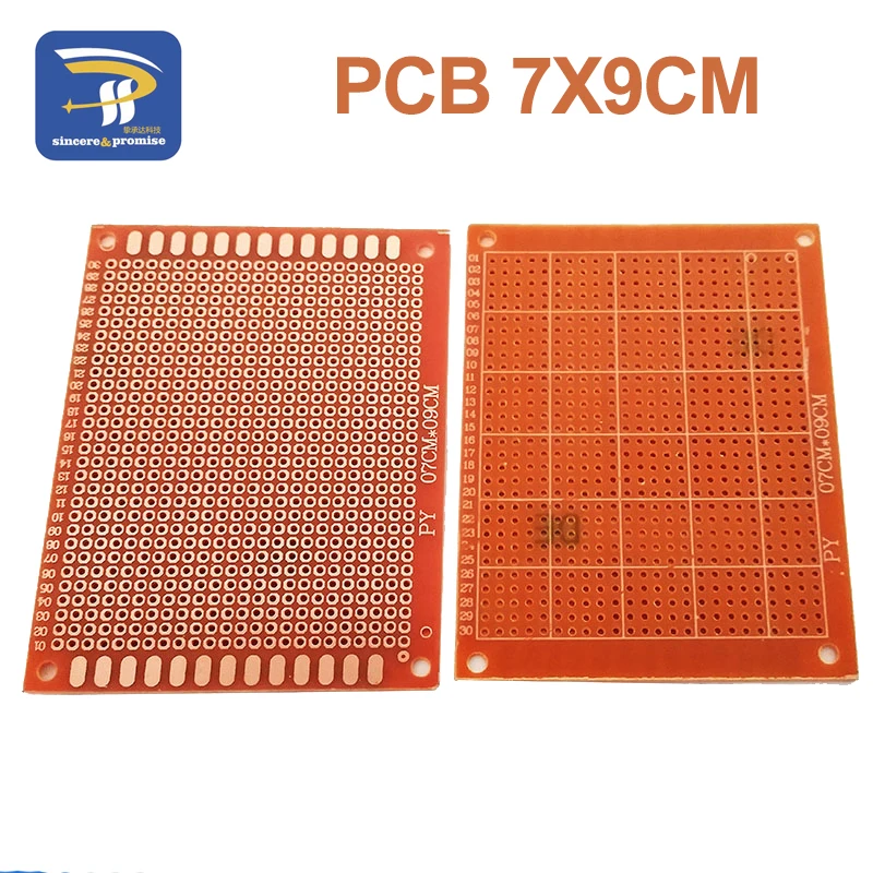 10 шт. 7x9 см 7*9 см Односторонний Прототип 2,54 мм PCB Универсальный макет доска экспериментальная бакелитовая медная пластина схема плата