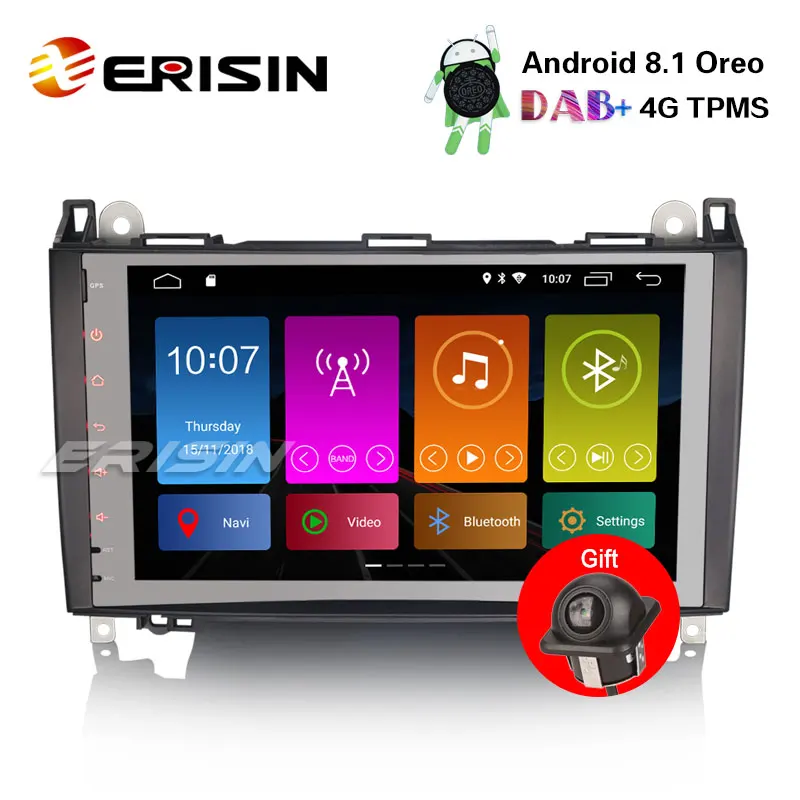 Erisin ES2892B 9 &quotНовый Android 8 1 автомобиля gps навигации радиостанция DAB + 4 г без DVD для Benz A