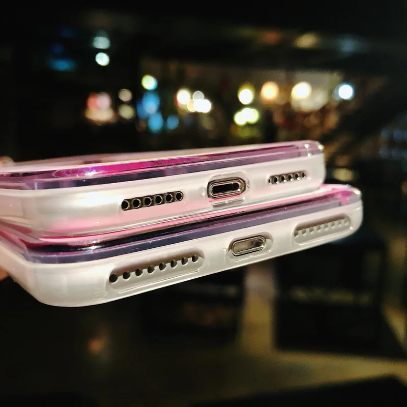 Blucub Блестящий зыбучий песочный чехол для iPhone 6 6S 7 8 plus жидкие часы Чехол Plus