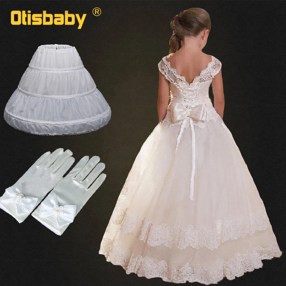 Summer 2019 Fomal Gown Children Lace Flower Fancy Girls Dresses Teenage Party Ball Kids Wedding Evening Prom Long | Детская одежда и