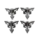 DRELD 4 шт. 50 мм античная бронза деревянная ножки для ящика ножка Защитные уголки металлические изделия декоративный кронштейн для мебельной фурнитуры