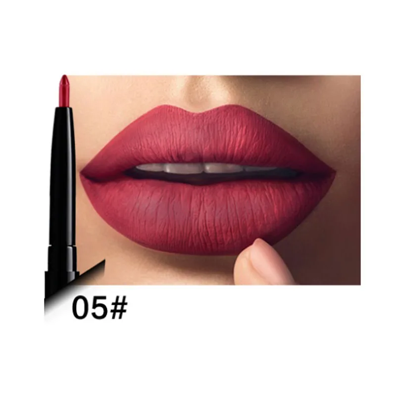 5 Niceface, Макияж для губ, карандаш для губ, 12 цветов, водостойкий, сексуальные красные Контурные Карандаши для губ, гладкая матовая помада, пигменты AE039 - Цвет: 5